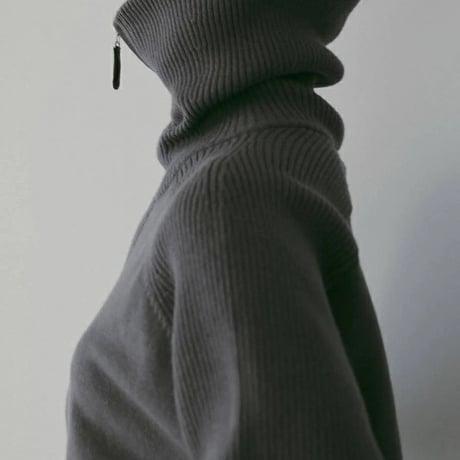 ànuke アンヌーク anuke Zip Rib Knit ジップリブニット 62610504 船曳ひろみ