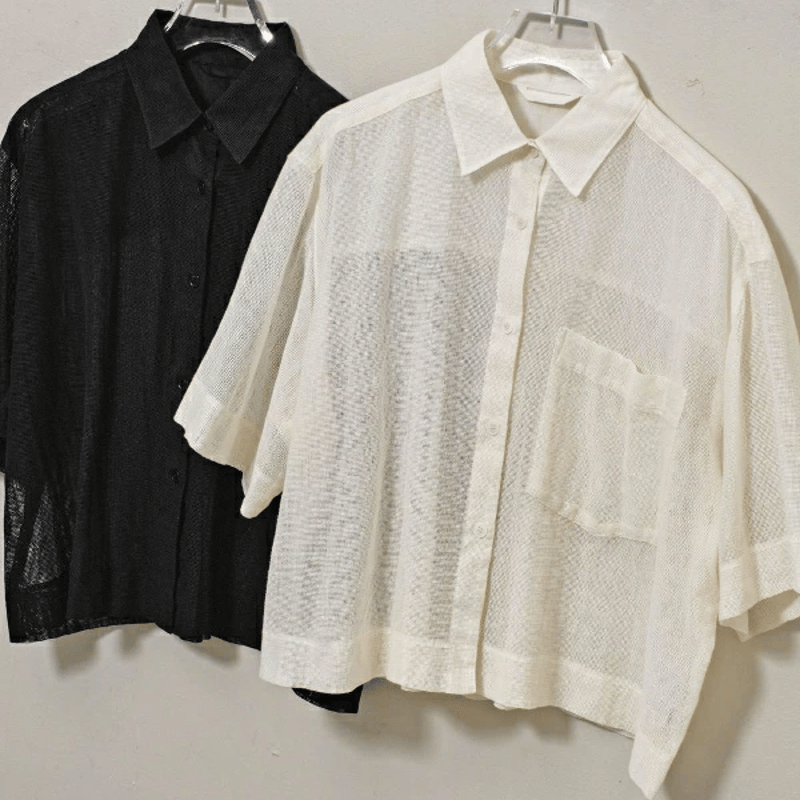 トゥデイフル　mesh shirt TODAYFUL トゥデイフル Mesh Short Shirts メッシュショート