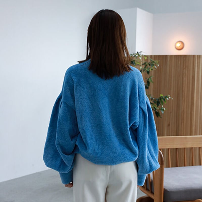 CAVEZA ROSSO カベサロッソ / ランタンスリーブシャギーニットトップス