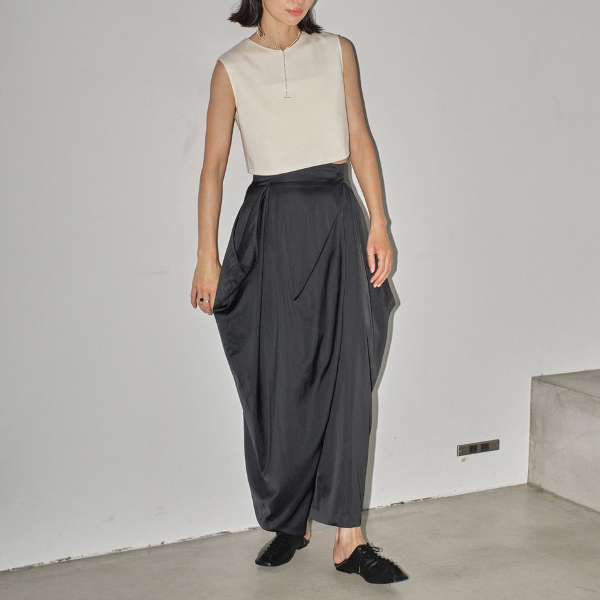 TODAYFUL トゥデイフル / Satin Drape Skirt サテンドレープ