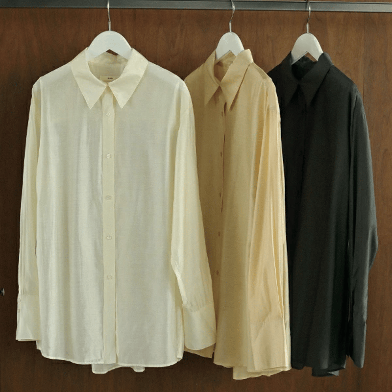 ànuke アンヌーク anuke
エコレザーオーバージャケット ànuke アンヌーク anuke Sheer Satin Shirts シアーサテンシャツ