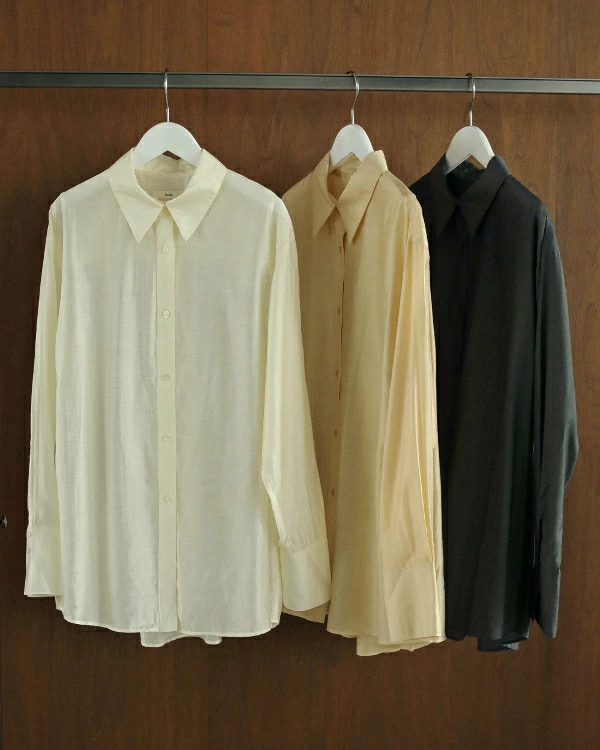 anuke アンヌーク　ジオメトリックサテンシャツ anuke アンヌーク Geometric Satin Shirts 24春夏予約 62410411