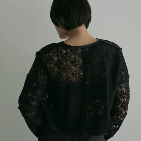 ànuke アンヌーク anuke Patchwork Lace Cardigan パッチワークレースカーディガン 62510403 船曳ひろみ