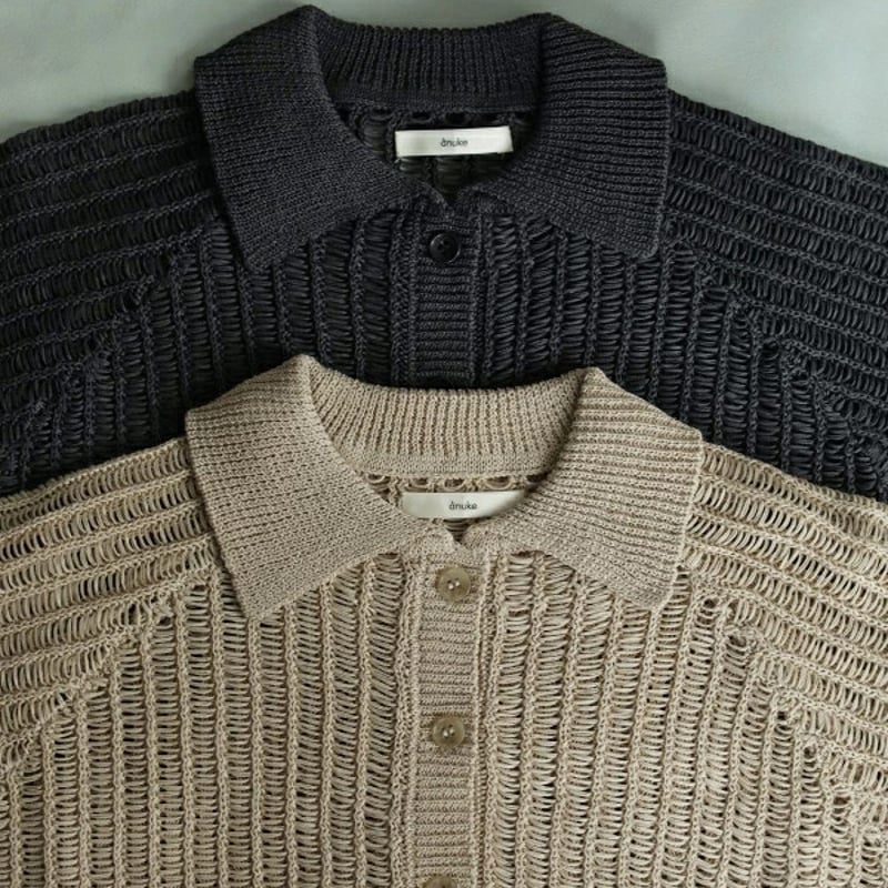 ànuke アンヌーク anuke Mesh Polo Knit メッシュポロニット 6251