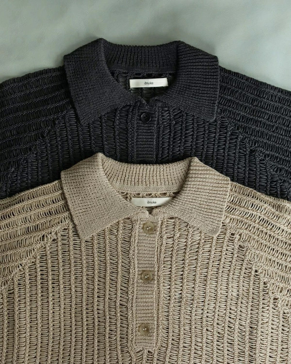 ànuke アンヌーク anuke Mesh Polo Knit メッシュポロニット 6251