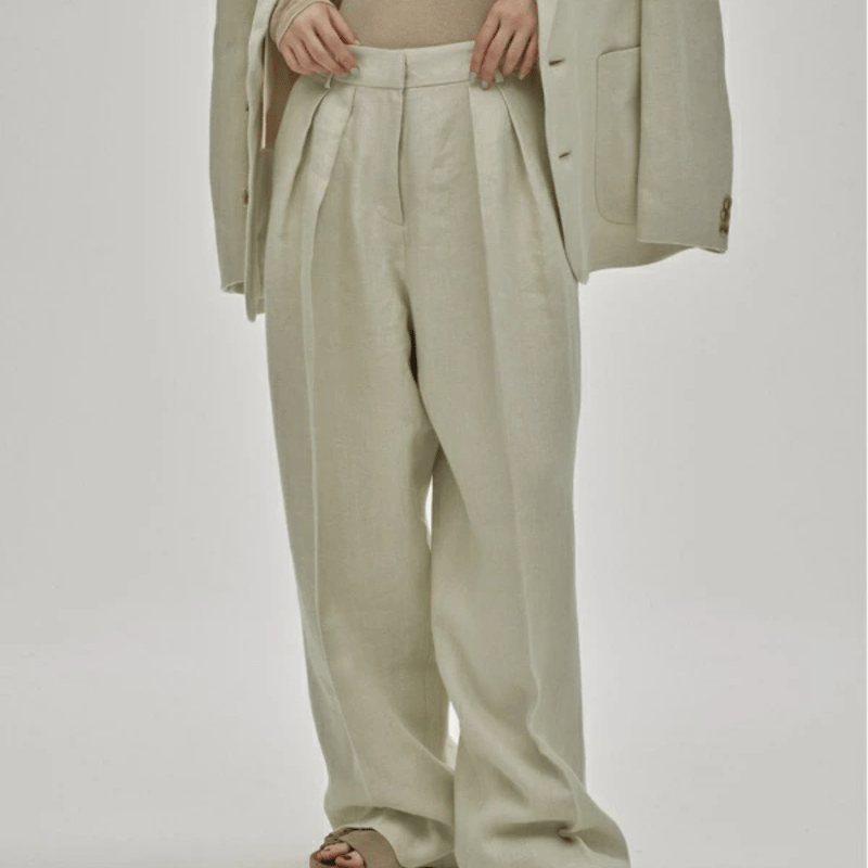 TODAYFUL トゥデイフル Tuck Linen Trousers タックリネン