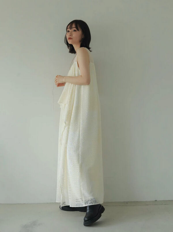 Hella ヘラ / PATCHWORK RACE DRESS パッチワークレースドレス / 