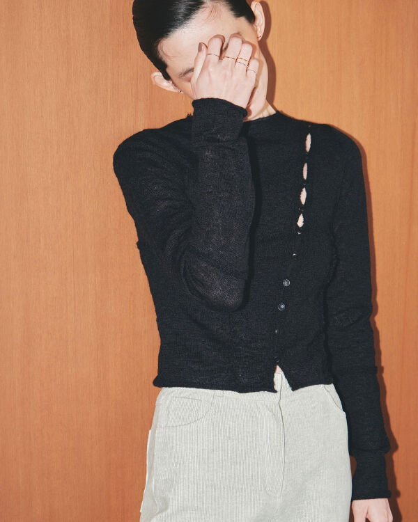 TODAYFUL トゥデイフル / Asymmetry Sheer Knit アシンメトリーシ 