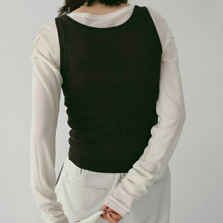 ànuke アンヌーク anuke Sheer Long T-Shirts シアーロングTシャツ ロンT 62610624 船曳ひろみ