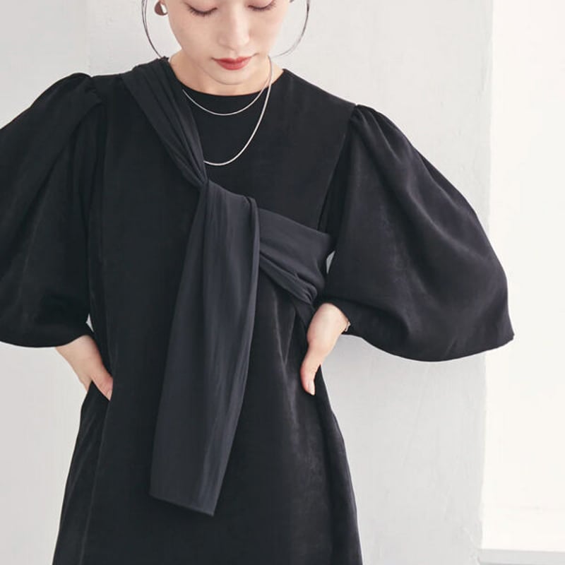 Hella ヘラ / VINTAGE SATIN COCOON DRESS ヴィンテージサテン 