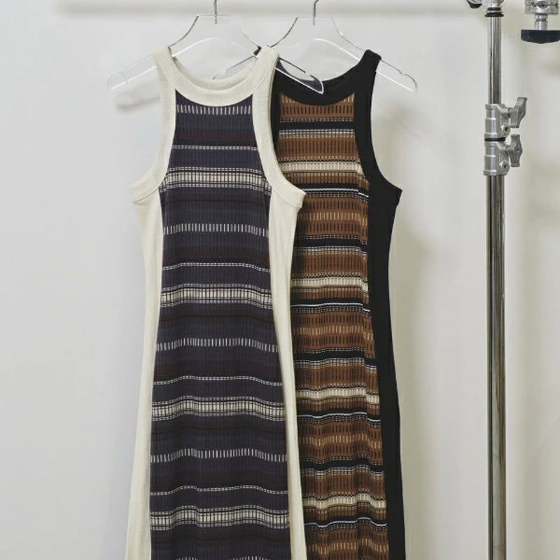 【新品未使用】Todayful ジャガードボーダードレス36 TODAYFUL トゥデイフル Jacquard Border Dress ジャカード