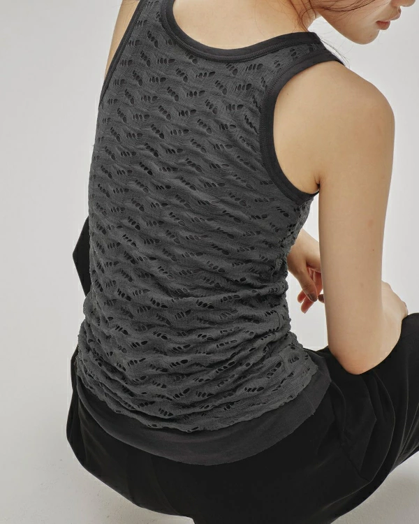TODAYFUL トゥデイフル Jacquard Sheer Tanktop ジャカードシアー
