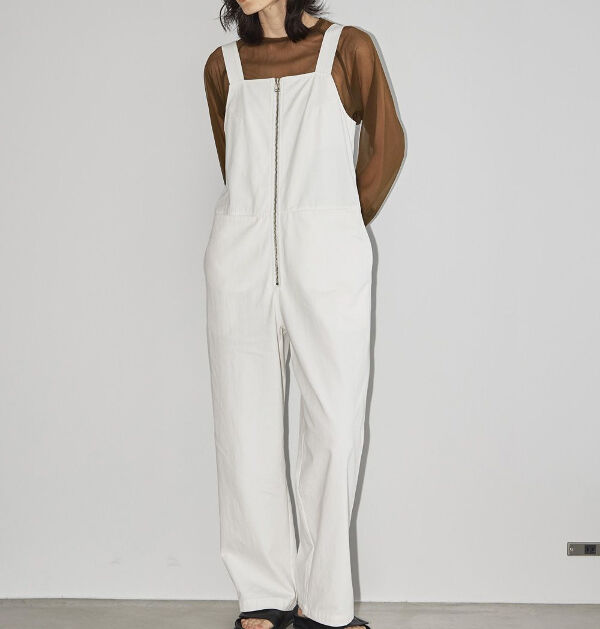 B01910 トゥデイフル TODAYFULフロントジップコットンサロペット TODAYFUL（トゥデイフル）の「フロントジップコットンサロペット