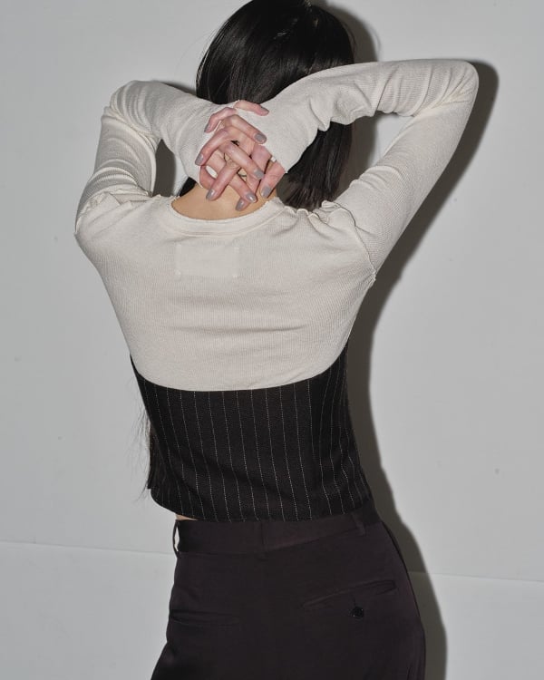 todayful Compact Rib Tops グレー TODAYFUL トゥデイフル LIFE's ライフズ / Compact Rib Tops