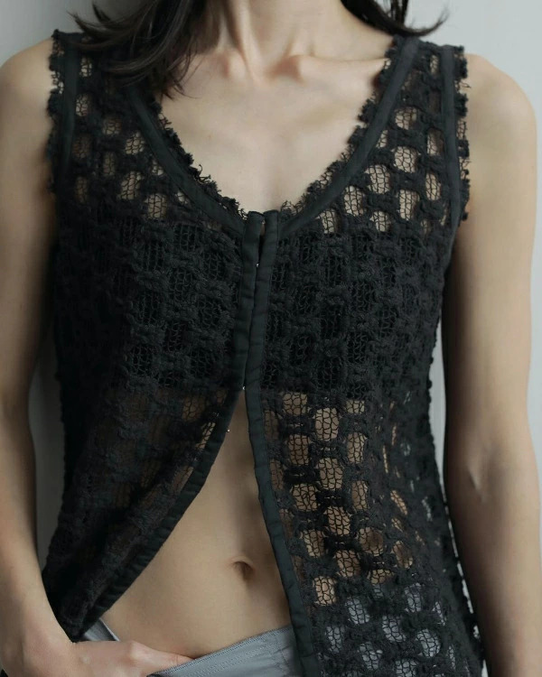 ànuke アンヌーク anuke 秋冬 Lace Sleeveless Tops レーススリ