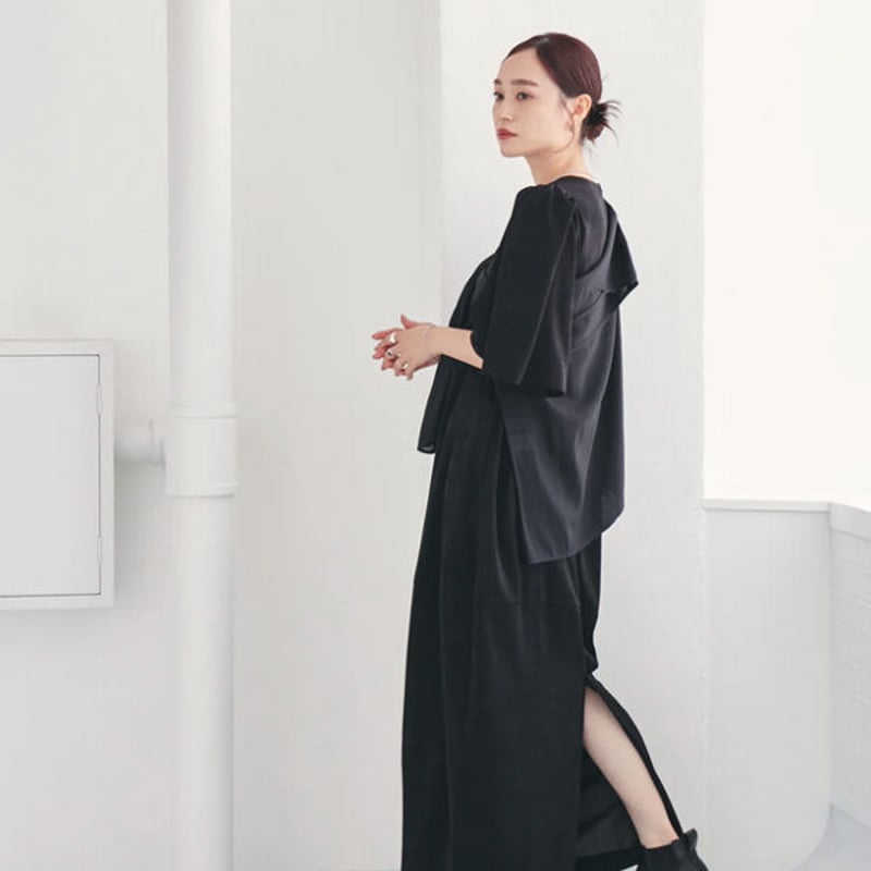 Hella ヘラ / VINTAGE SATIN COCOON DRESS ヴィンテージサテン 