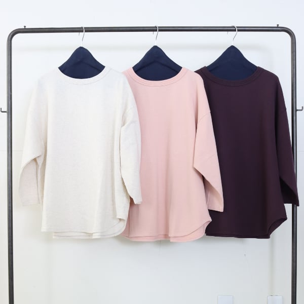 【即納】LE MELANGE ル メランジュ ルメランジェ 8分袖ミニ裏毛プルオーバー 8441007【2024】【AW】【2024秋冬】【2024AW】【入荷】 LE MELANGE ル メランジュ ルメランジェ / 8分袖ミニ裏毛プルオーバー