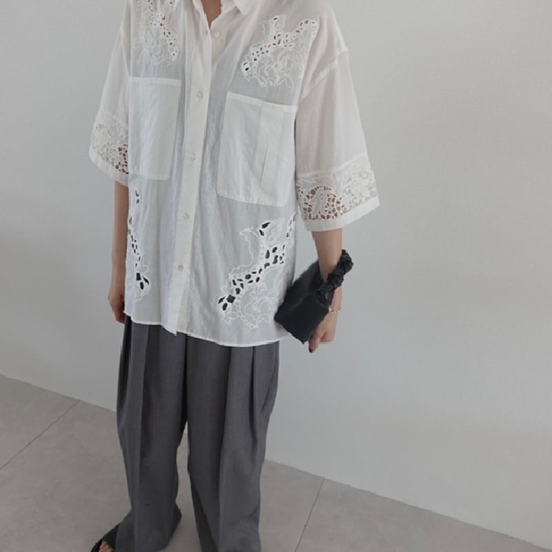 ànuke アンヌーク anuke / Cutwork Lace Shirts カットワークレ ànuke アンヌーク anuke / Cutwork Lace Shirts カットワークレ