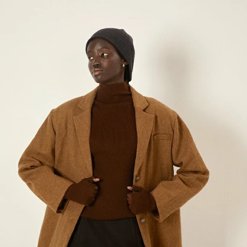 CAVEZA ROSSO カベサロッソ リブニットビーニー A353733 | BLUE LOTUS