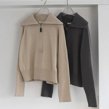 ànuke アンヌーク anuke Zip Rib Knit ジップリブニット 62610504 船曳ひろみ