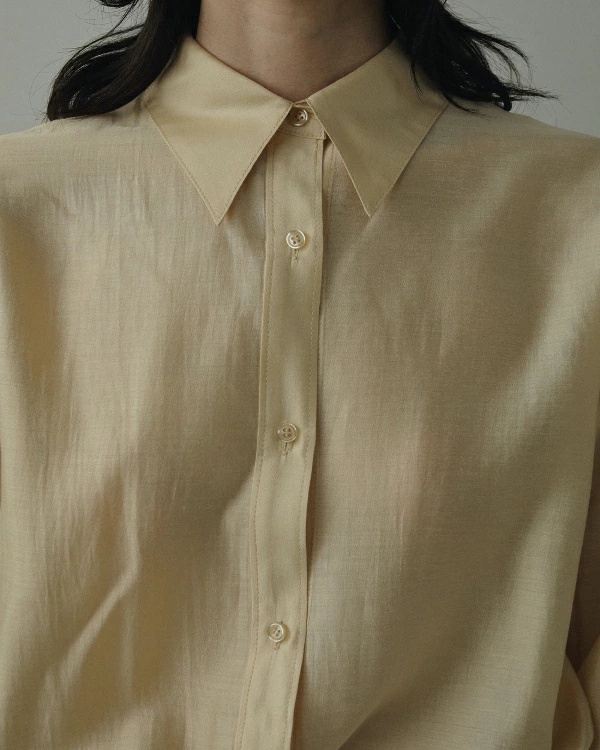 ànuke アンヌーク anuke Sheer Satin Shirts シアーサテンシャツ