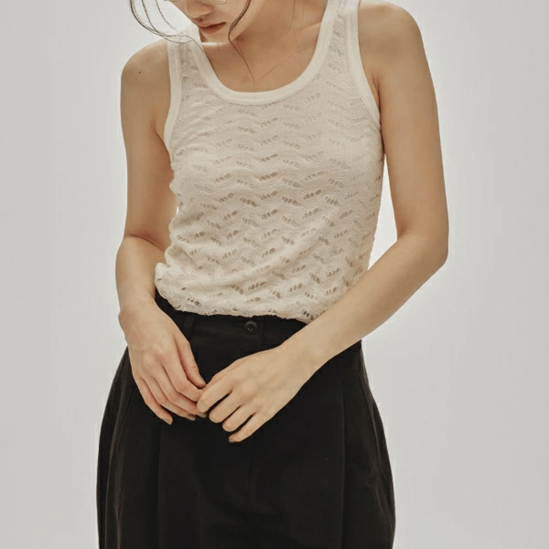 TODAYFUL トゥデイフル Jacquard Sheer Tanktop ジャカードシアー