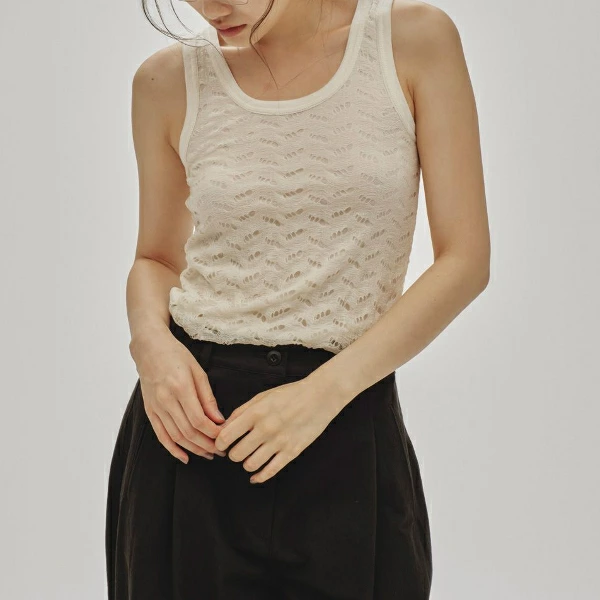 TODAYFUL トゥデイフル Jacquard Sheer Tanktop ジャカードシアー
