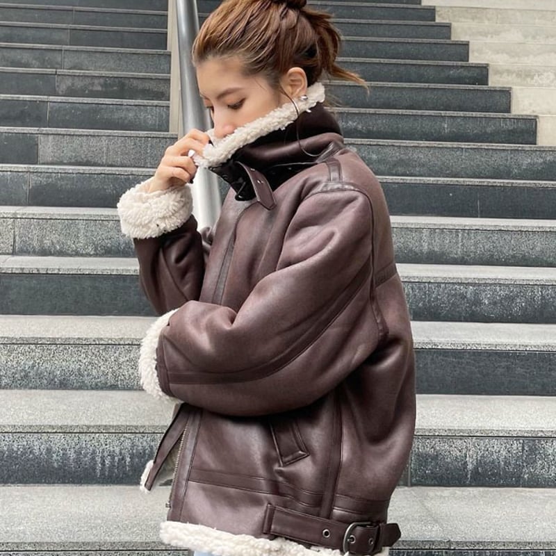 Ungrid】フェイクムートンボリュームブルゾン （Ungrid アングリッド  