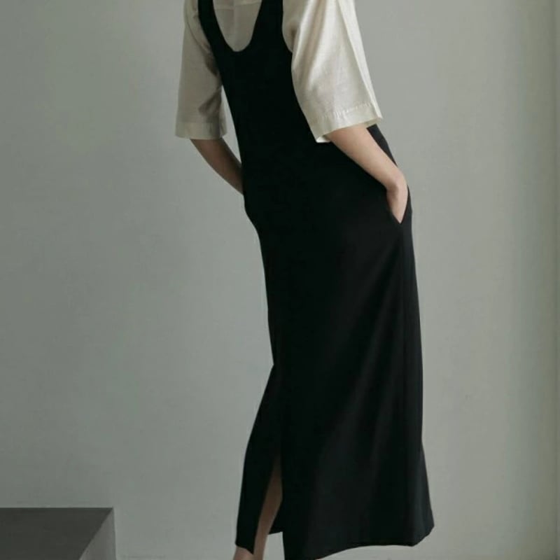 anuke アンヌーク ツイル Uネック ワンピース 38 ànuke アンヌーク anuke Twill Uneck Onepiece ツイルユーネック