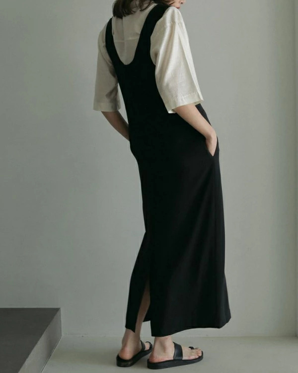 ànuke アンヌーク anuke Twill Uneck Onepiece ツイルユーネック