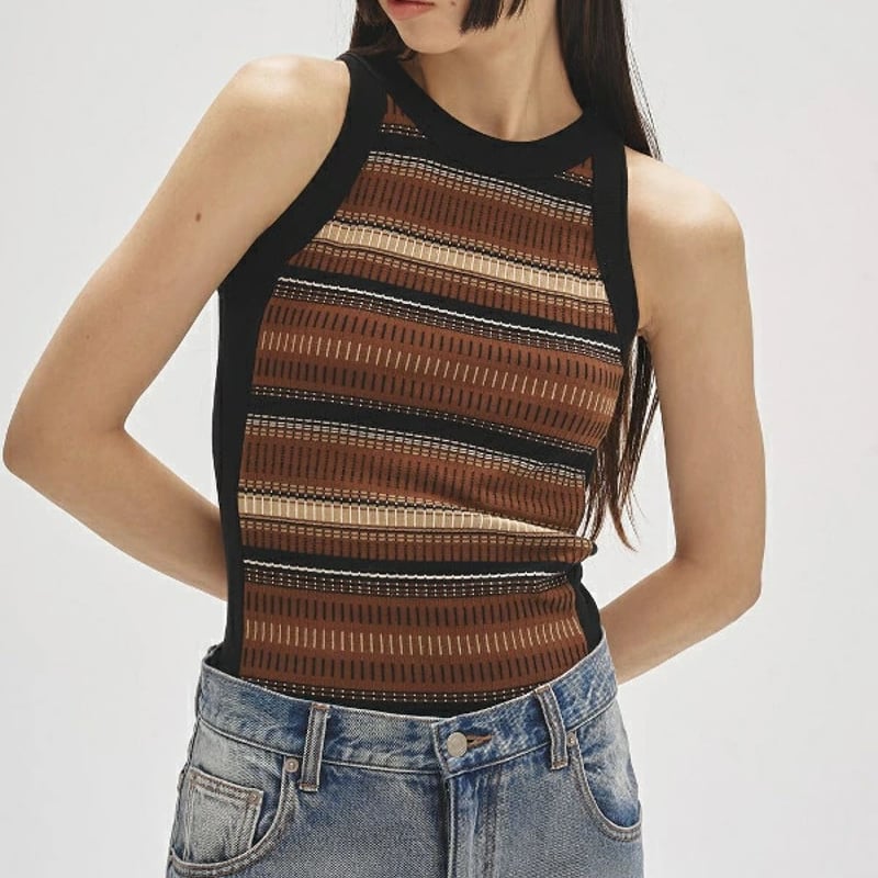 新品　TODAYFULトゥデイフルJacquard Border Tanktop TODAYFUL トゥデイフル Jacquard Border Tanktop ジャカードボー