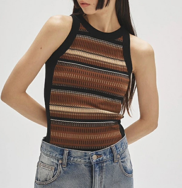 TODAYFULボーダーフレアタンク TODAYFUL トゥデイフル Jacquard Border Tanktop ジャカードボー