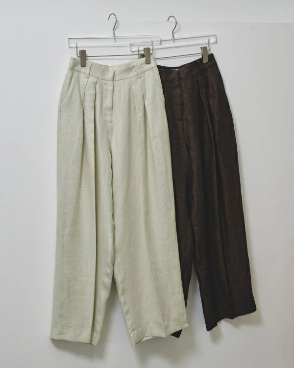 TODAYFUL トゥデイフル Tuck Linen Trousers タックリネン