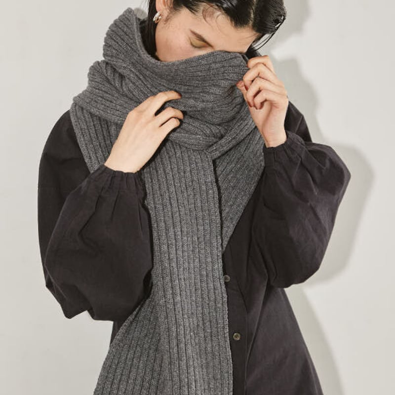 ライフズ【新品 タグ・値札付】Wool Rib Stole TODAYFUL