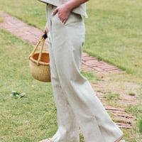 GLASSY SEA グラッシーシー / WASHABLE LINEN BLEND PANTS ウォッシャブルリネンブレンドパンツ / GS23S-013