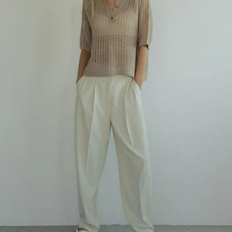 ànuke アンヌーク anuke Mesh Polo Knit メッシュポロニット 6251