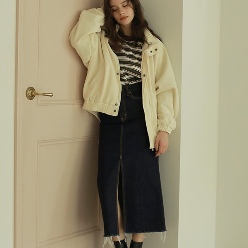 未使用qungシレナセンタースリットスカート JOSE MOON スカート CRUMPLED SLIT SKIRT/クランプルスリット