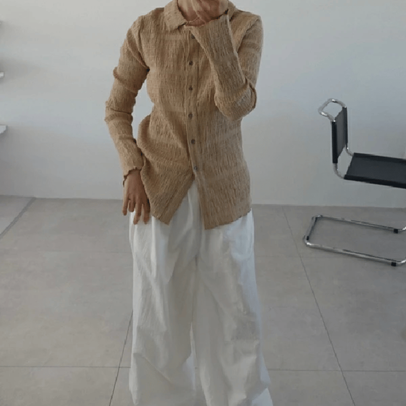 アンヌーク　Nylon Volume Pants　ベージュタグ付き Nylon Volume Pants（その他パンツ）｜anuke（アンヌーク）の
