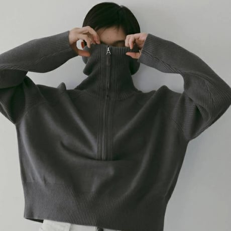 ànuke アンヌーク anuke Zip Rib Knit ジップリブニット 62610504 船曳ひろみ