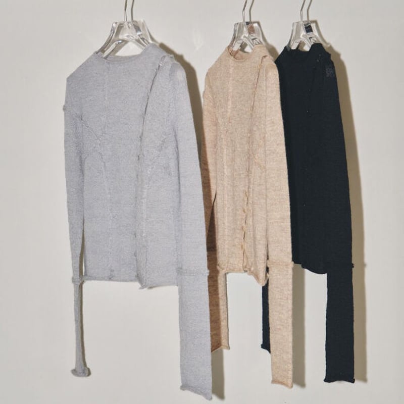 TODAYFUL トゥデイフル / Asymmetry Sheer Knit アシンメトリーシ 