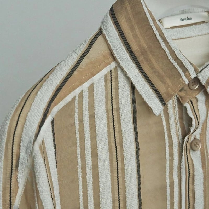 ànuke アンヌーク anuke 秋冬 Sheer Stripe Shirts シアーストラ