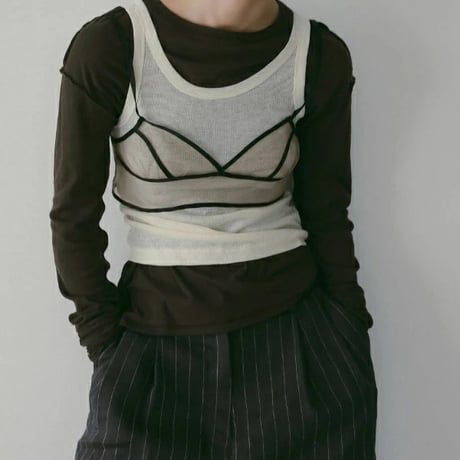 ànuke アンヌーク anuke Sheer Long T-Shirts シアーロングTシャツ ロンT 62610624 船曳ひろみ