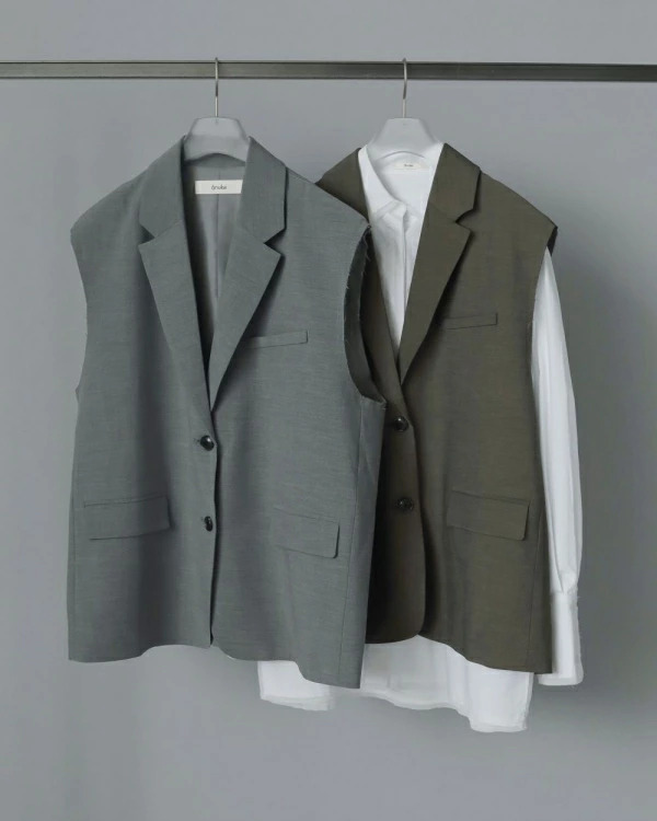 ⚠️最終値下げ⚠️アンヌーク　ànuke Cutoff Over Vest ànuke アンヌーク anuke Cutoff Over Vest カットオフオーバーベスト