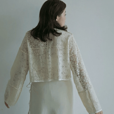 ànuke アンヌーク anuke Patchwork Lace Cardigan パッチワークレースカーディガン 62510403 船曳ひろみ
