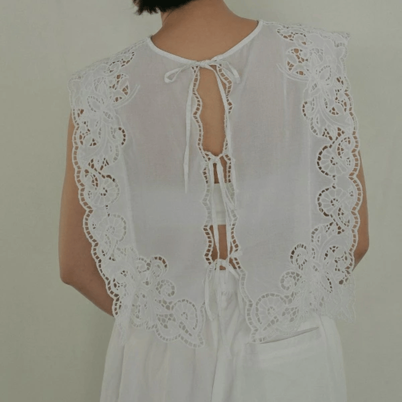 ànuke アンヌーク anuke Cutwork Box Blouse カットワーク