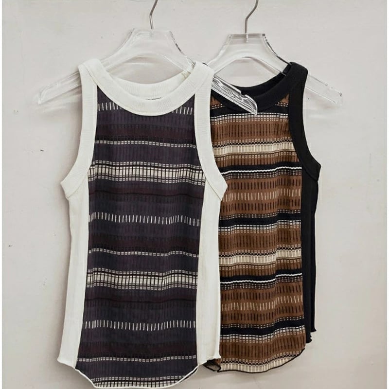 TODAYFUL トゥデイフル Jacquard Border Tanktop ジャカードボー