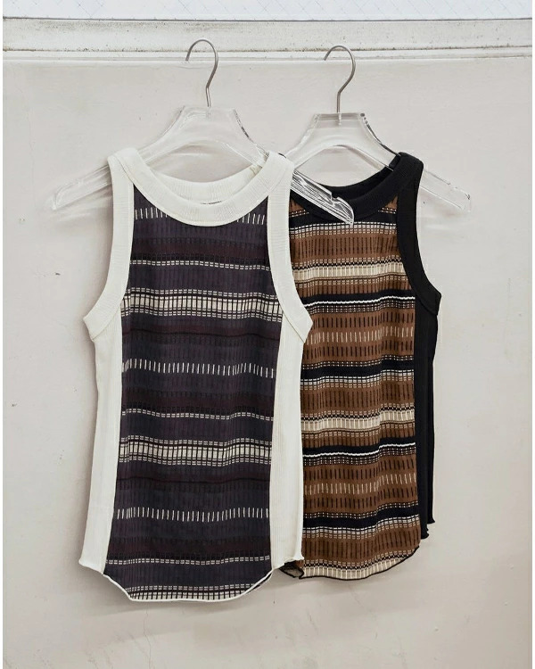 TODAYFUL トゥデイフル Jacquard Border Tanktop ジャカードボー