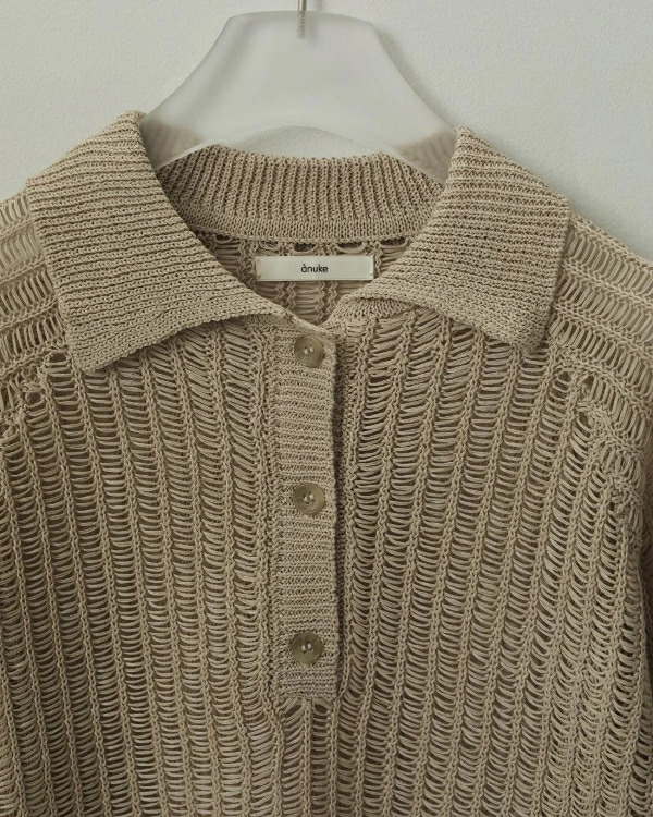 ànuke アンヌーク anuke Mesh Polo Knit メッシュポロニット 6251
