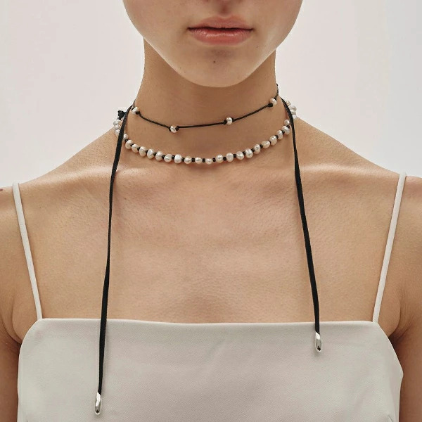 TODAYFUL トゥデイフル Pearl Ribbon Choker パールリボンチョーカー