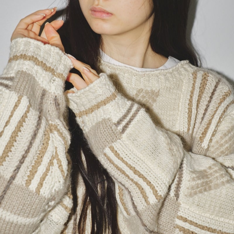 TODAYFUL】Geometric Hand Knit